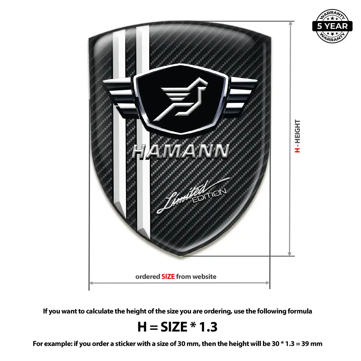 Hamman 3D Resin Sticker Street Tuning