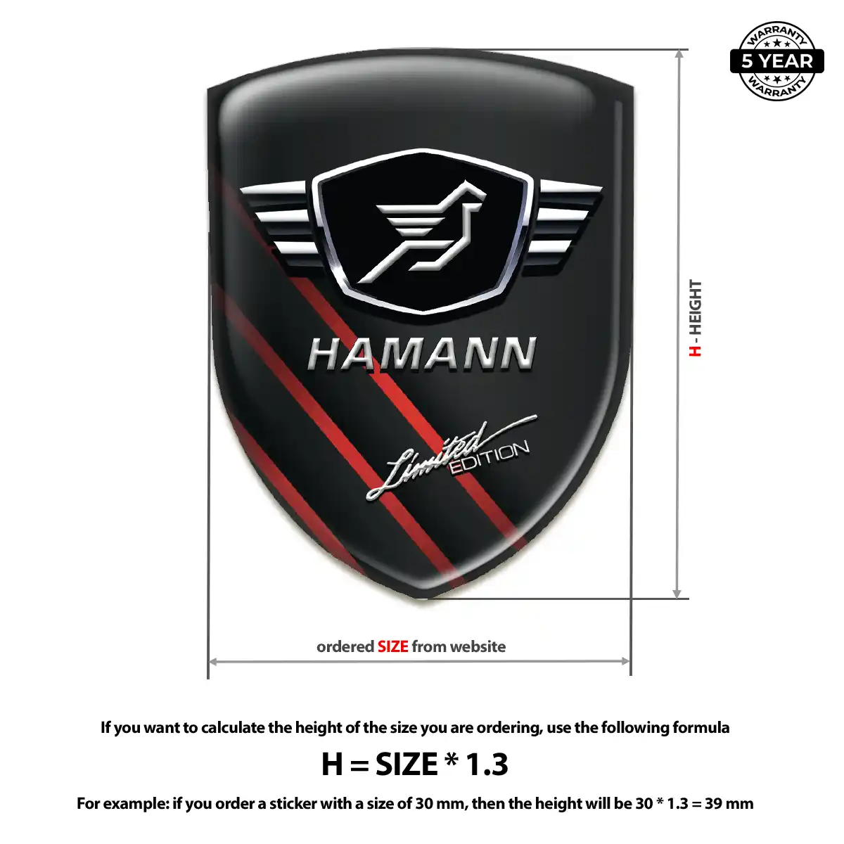 Hamman Automotive Emblem Sticker Cabin Style