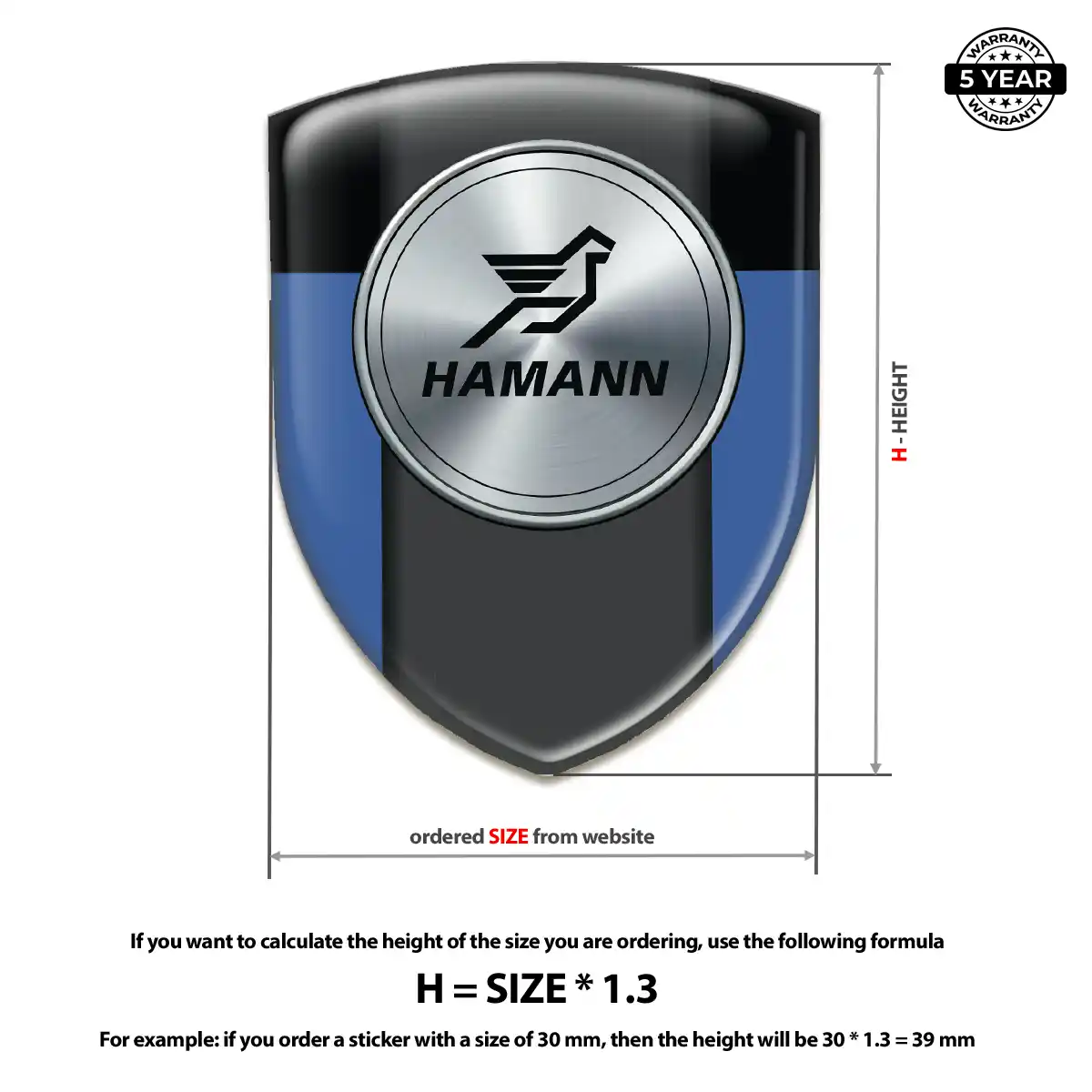 Hamman Automotive Emblem Sticker Exterior Luxe
