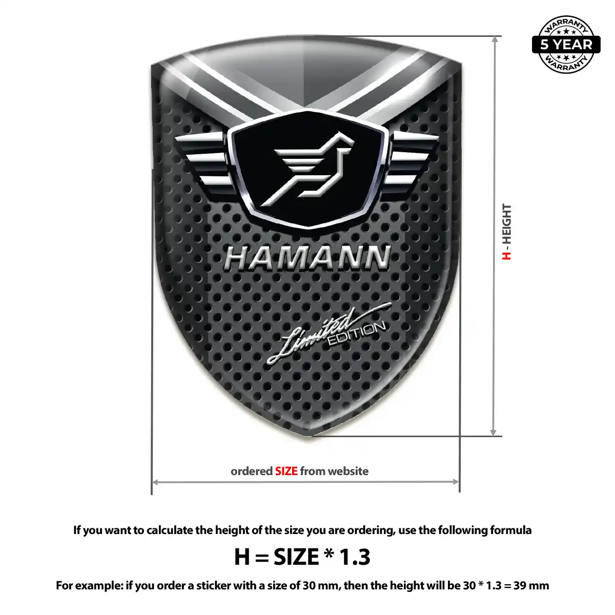 Hamman Automotive Emblem Sticker Interior Elegance
