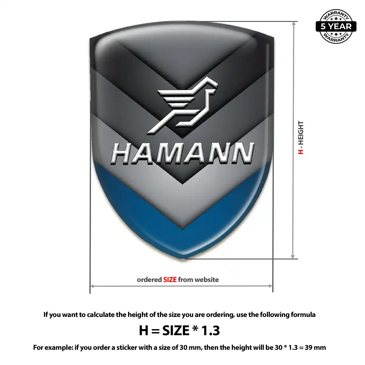Hamman Automotive Emblem Sticker Opulent Line