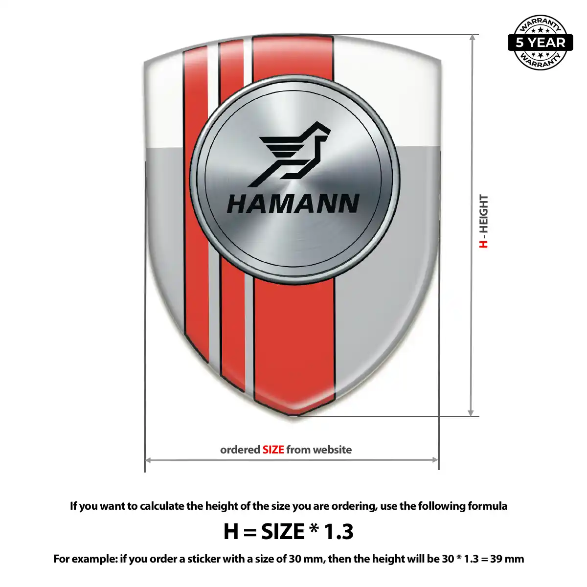 Hamman Automotive Emblem Sticker Outer Style