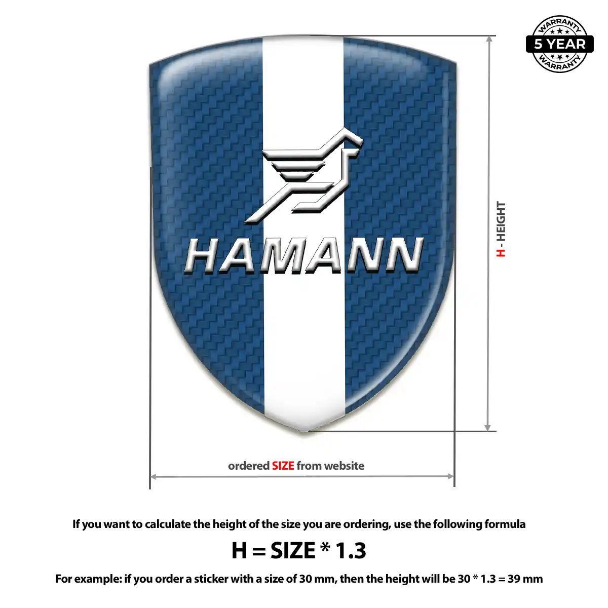 Hamman Automotive Emblem Sticker Prime Quality