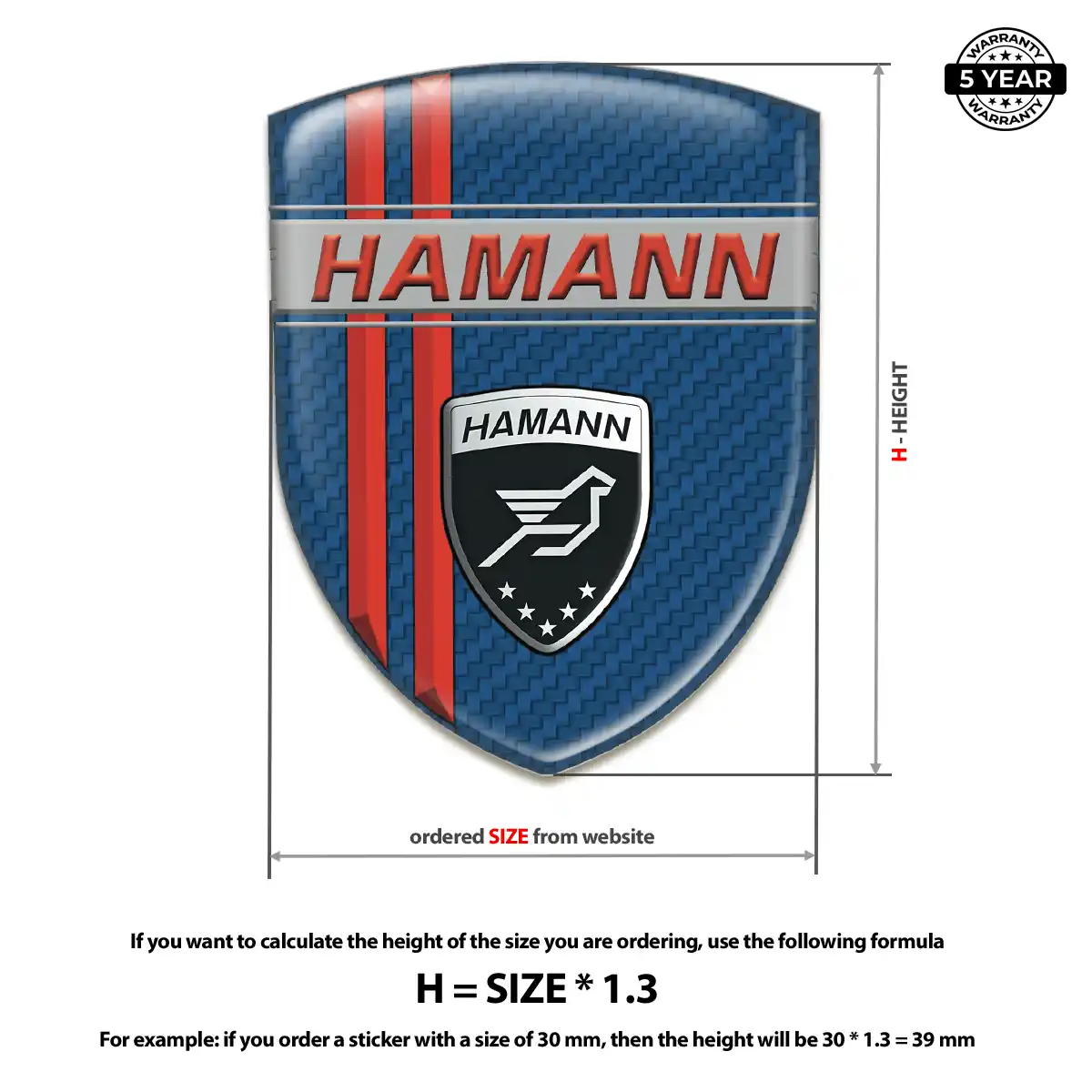 Hamman Automotive Emblem Sticker Refined Design
