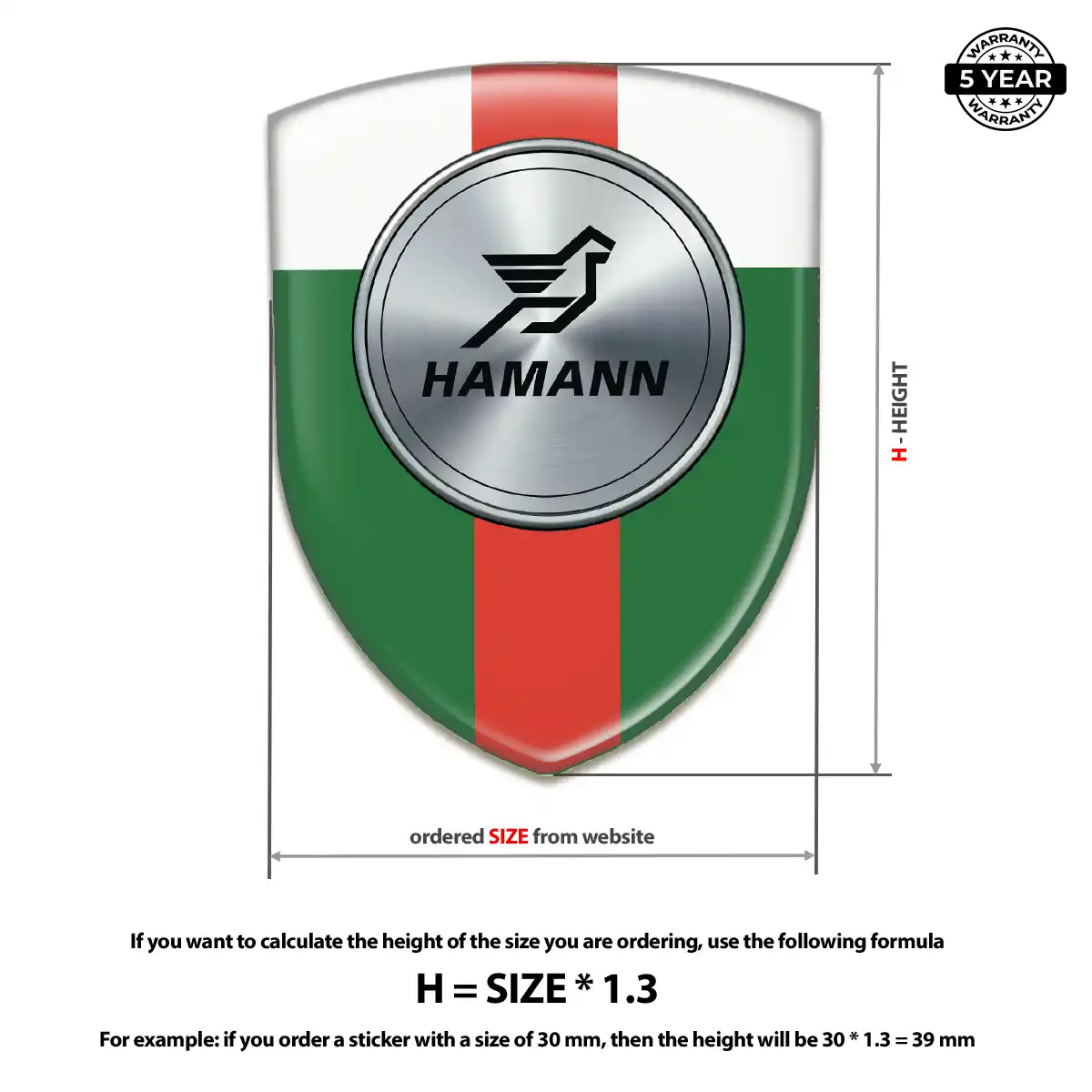 Hamman Automotive Emblem Sticker Signature Grade