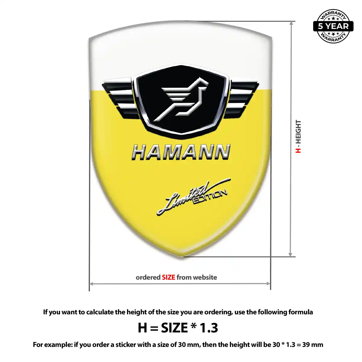 Hamman Automotive Emblem Sticker Sleek Style
