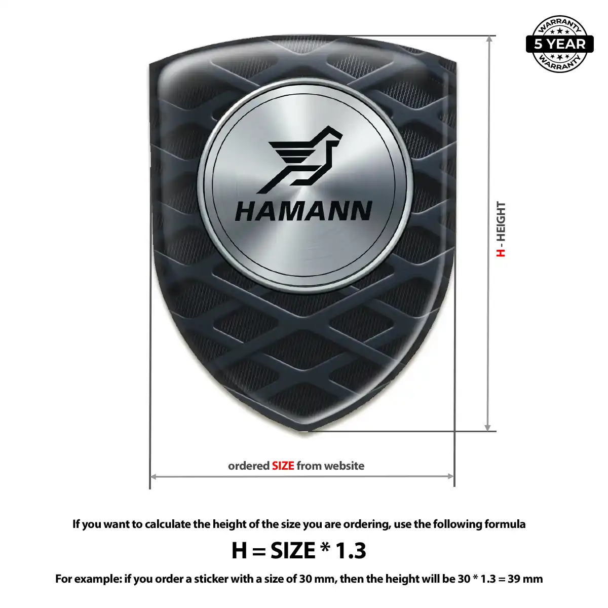 Hamman Automotive Emblem Sticker Superior Craft