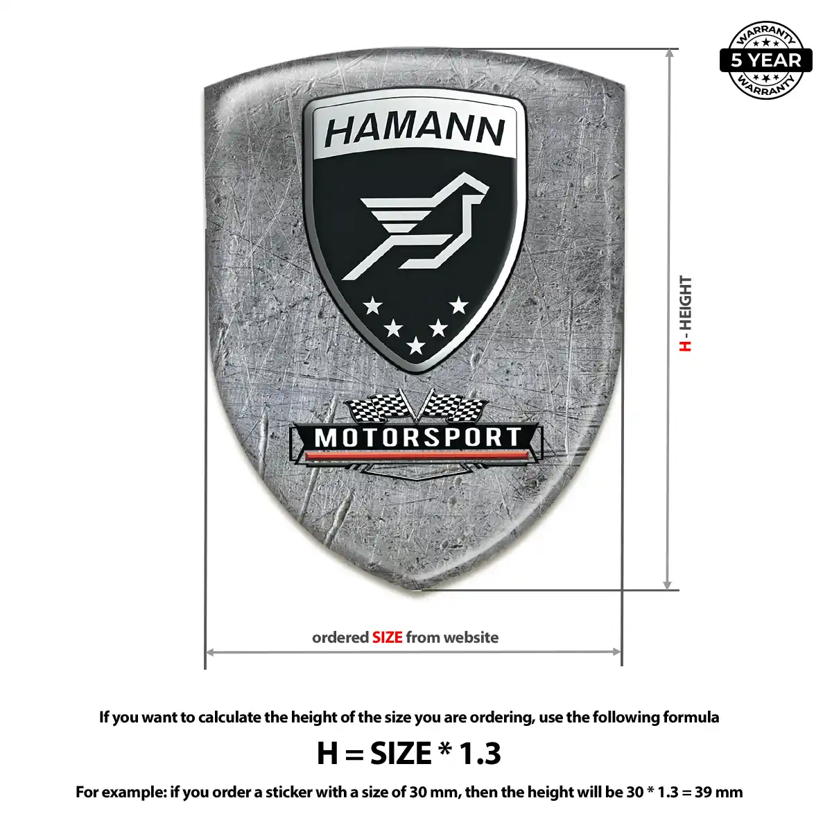 Hamman Automotive Logo Sticker Elite Finish