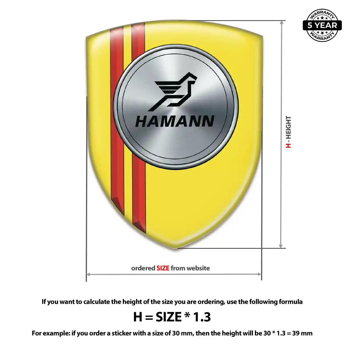 Hamman Automotive Logo Sticker Exterior Luxe