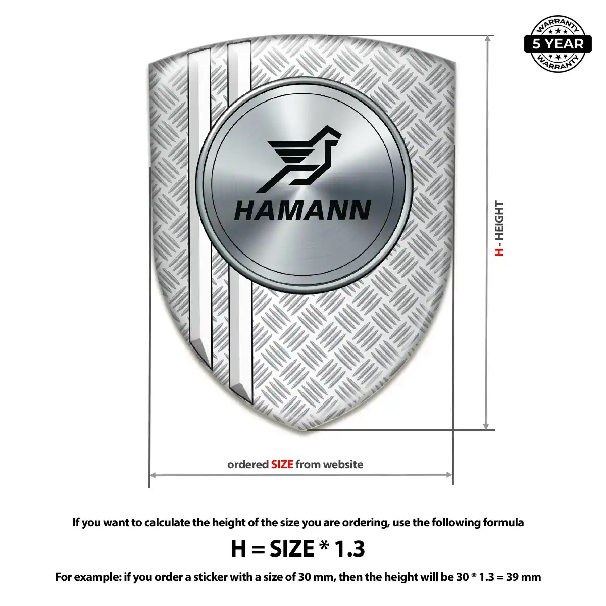 Hamman Automotive Logo Sticker Interior Elegance