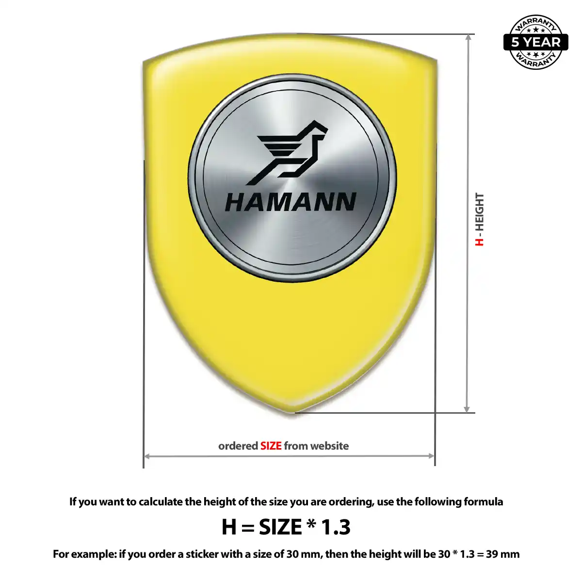 Hamman Automotive Logo Sticker Interior Luxe