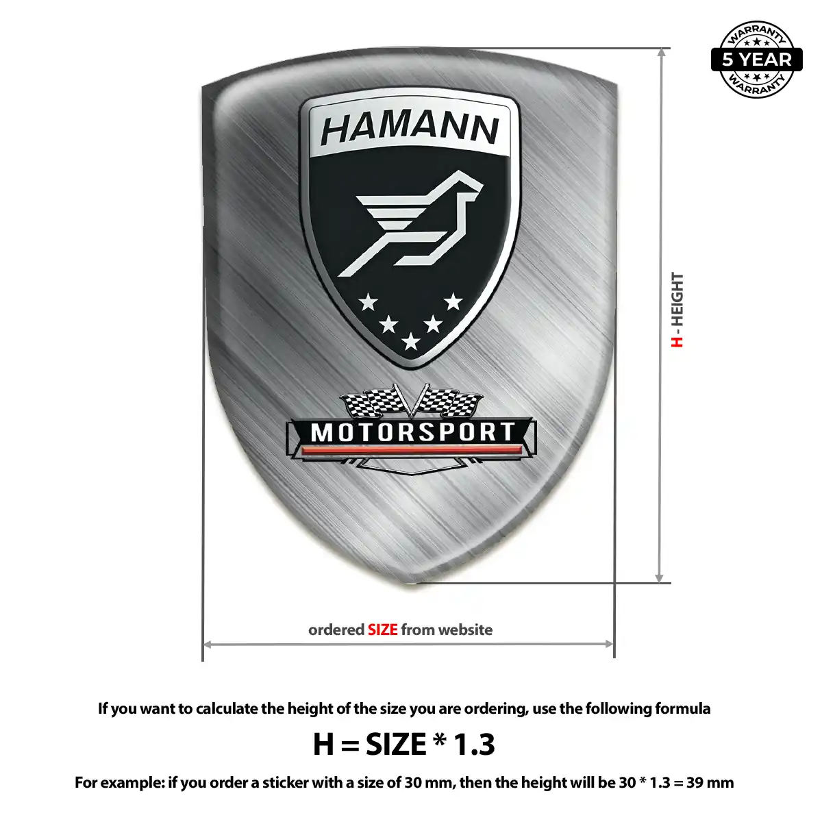 Hamman Automotive Logo Sticker Opulent Line