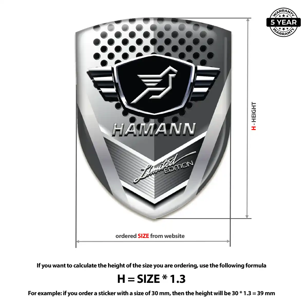 Hamman Automotive Logo Sticker Outer Style