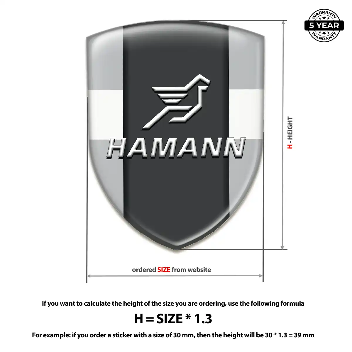 Hamman Automotive Logo Sticker Prime Quality