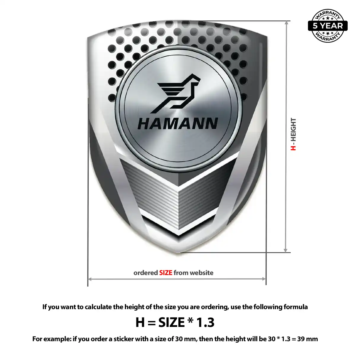 Hamman Automotive Logo Sticker Resin Elite