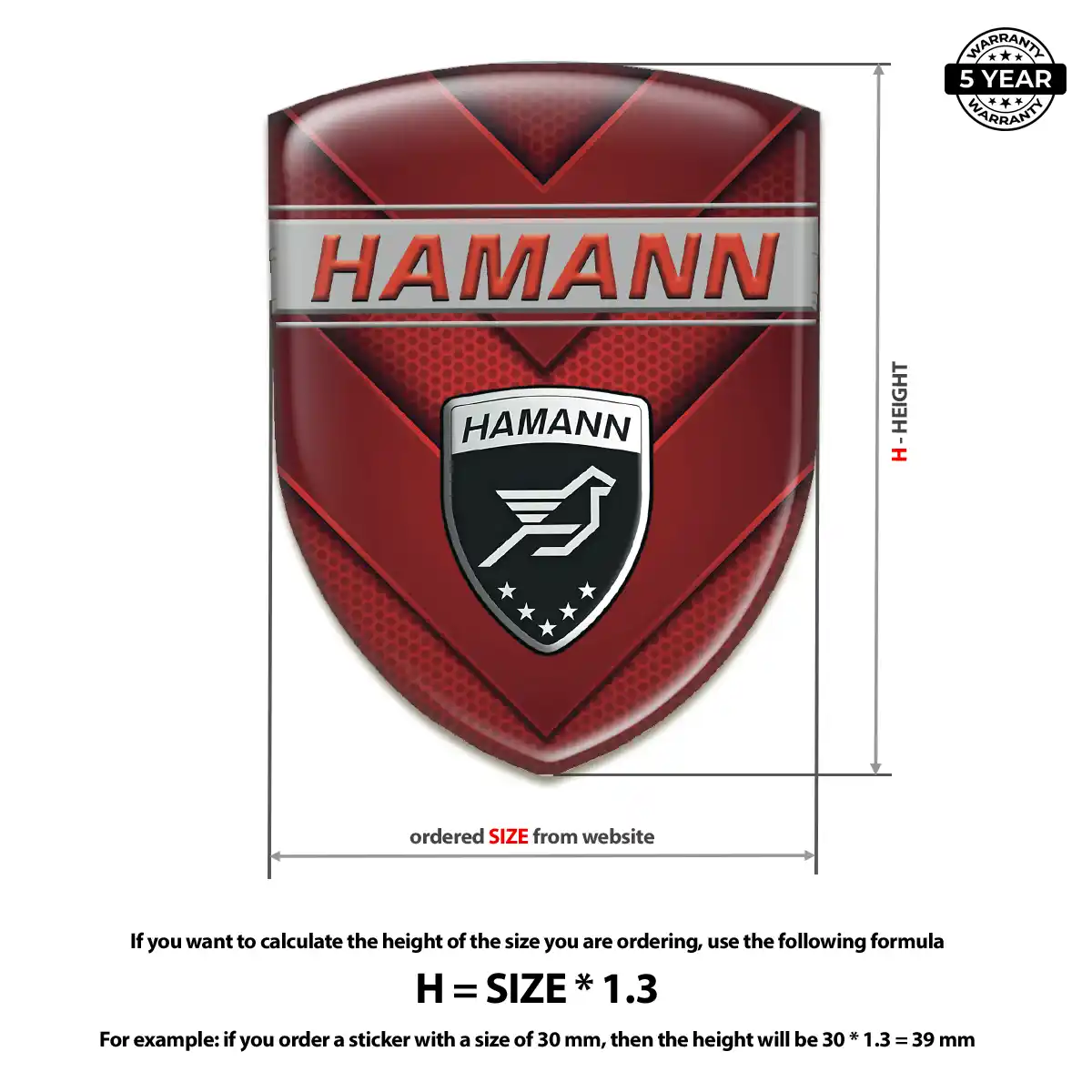 Hamman Automotive Logo Sticker Signature Grade