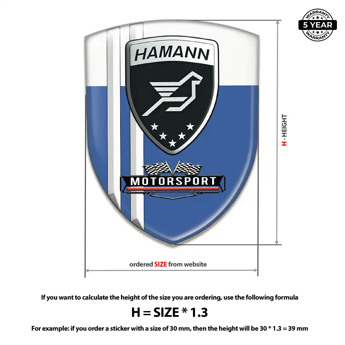 Hamman Automotive Logo Sticker Sleek Style