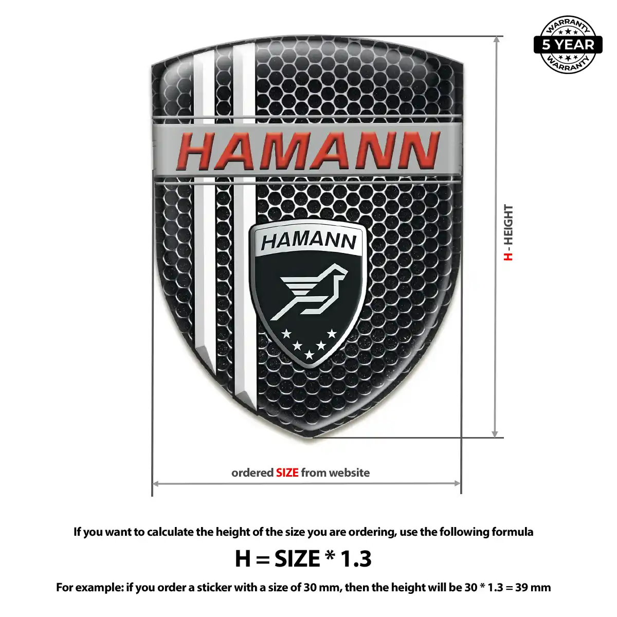 Hamman Automotive Resin Decal Cabin Style