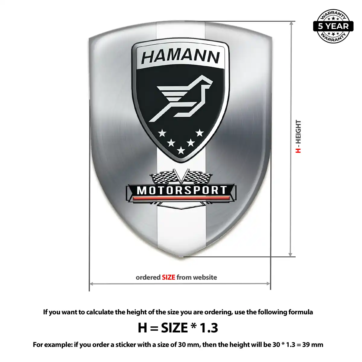 Hamman Automotive Resin Decal Opulent Line