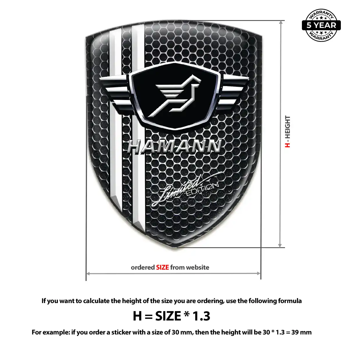 Hamman Automotive Resin Decal Outer Style