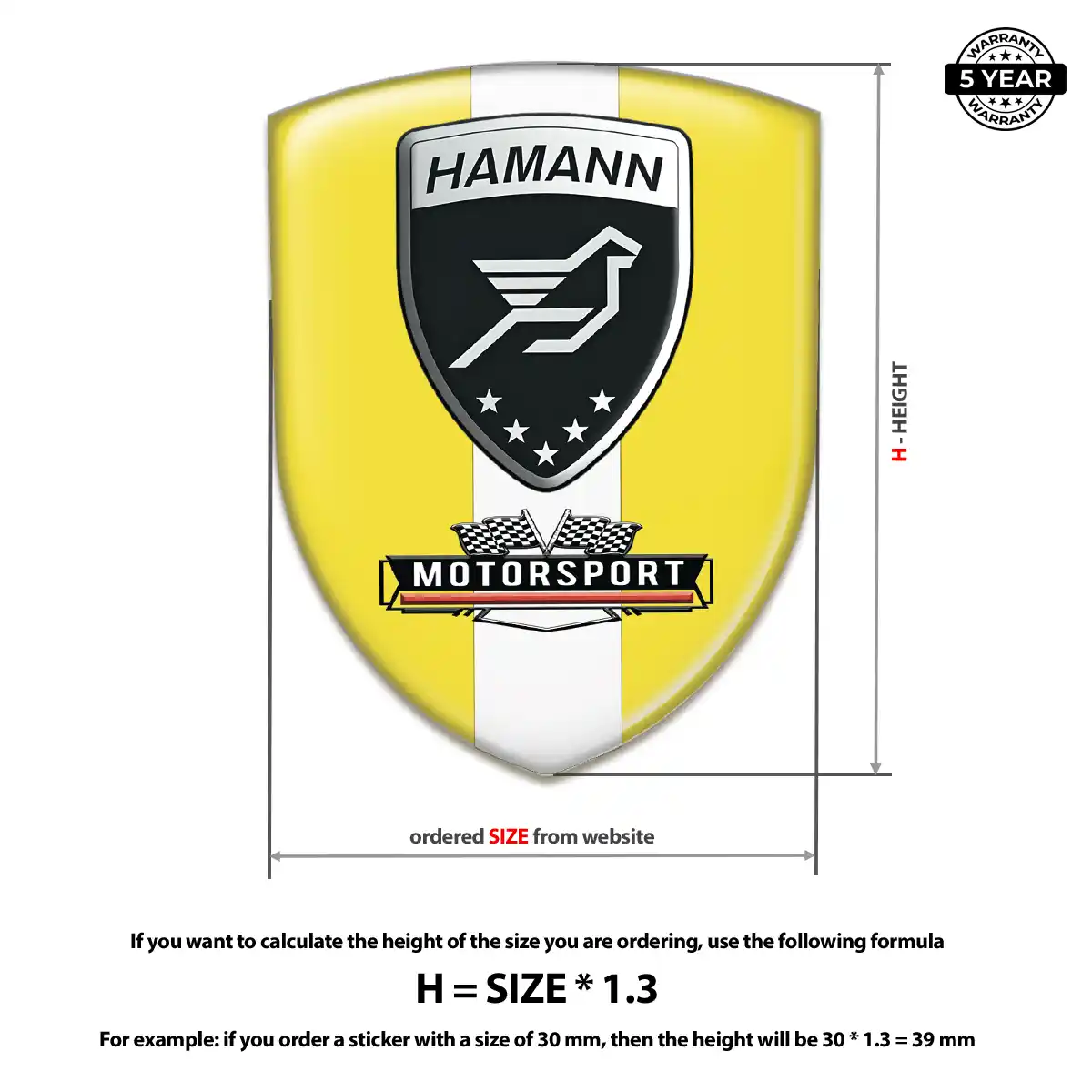 Hamman Automotive Resin Decal Performance Style