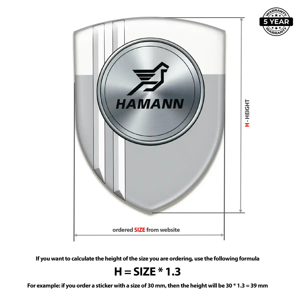 Hamman Automotive Resin Decal Prestige Line