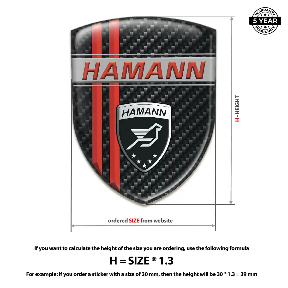 Hamman Automotive Resin Decal Signature Grade