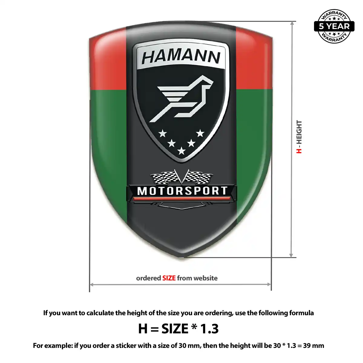 Hamman Car Badge Sticker Cabin Style