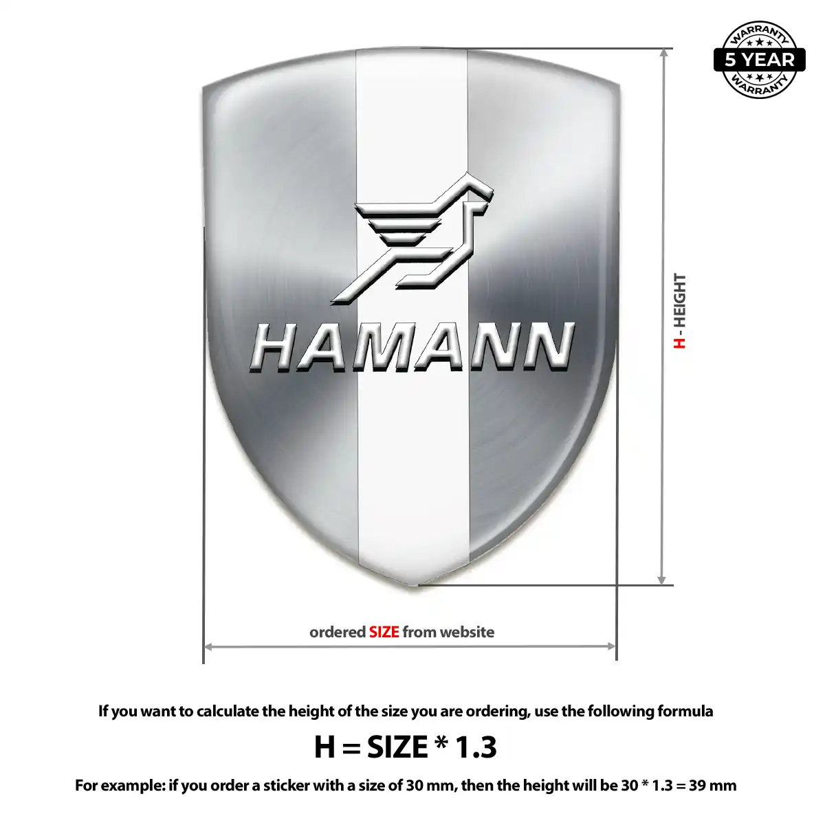 Hamman Car Badge Sticker Deluxe Edition