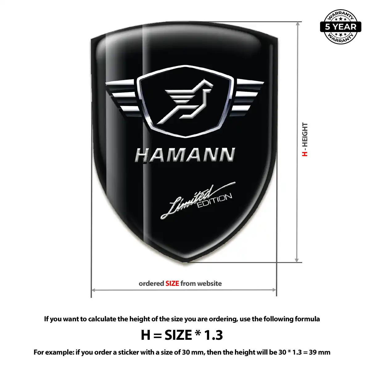 Hamman Car Badge Sticker Elite Edition