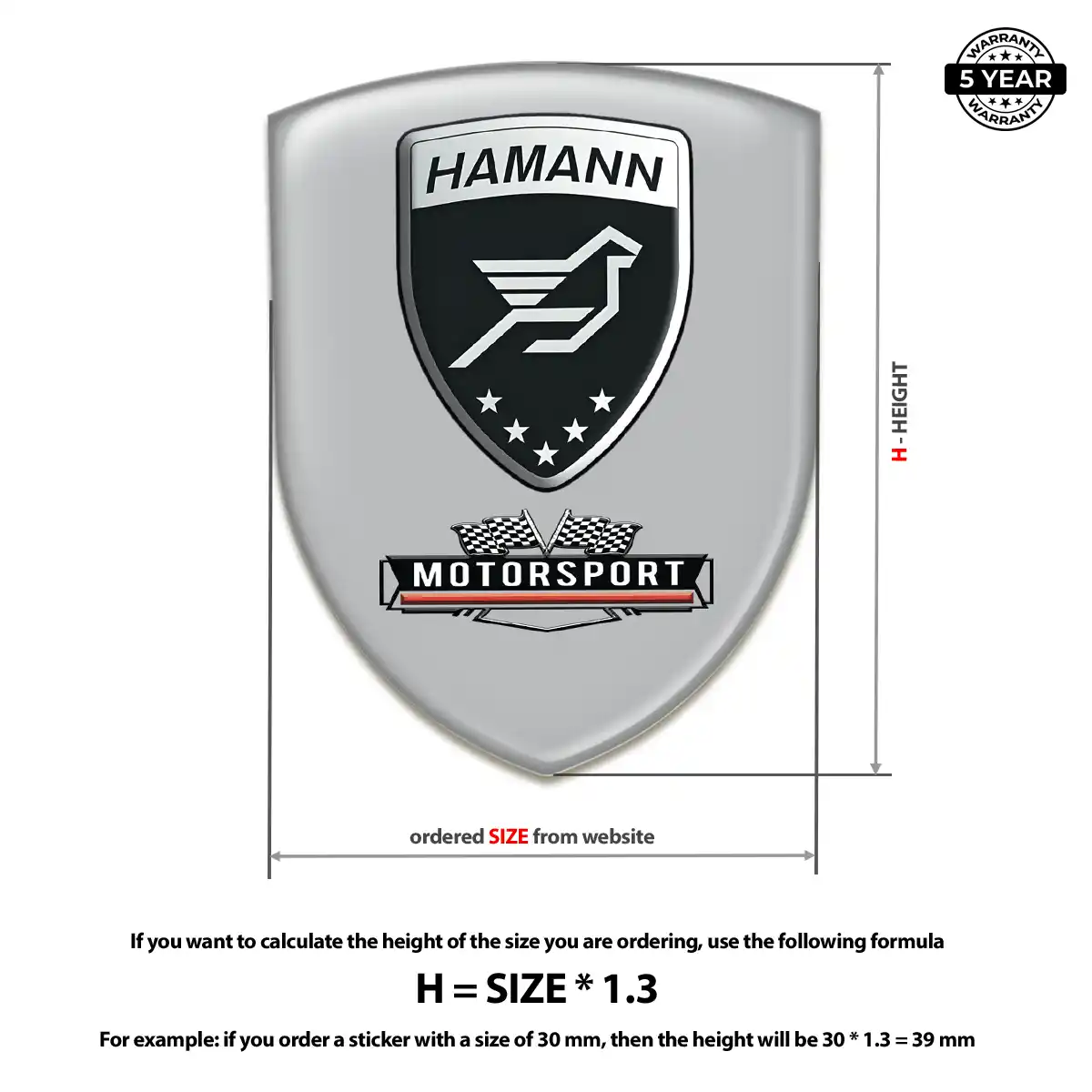 Hamman Car Badge Sticker Exclusive Series