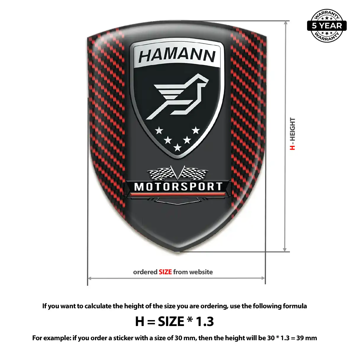 Hamman Car Badge Sticker Noble Edition