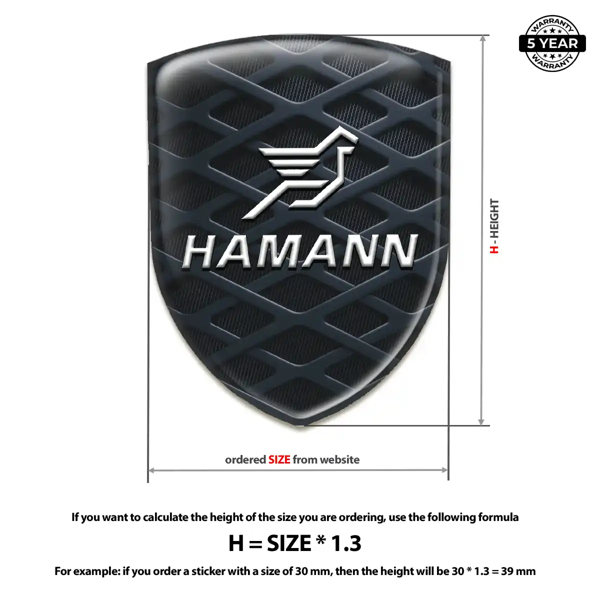 Hamman Car Badge Sticker Outer Style