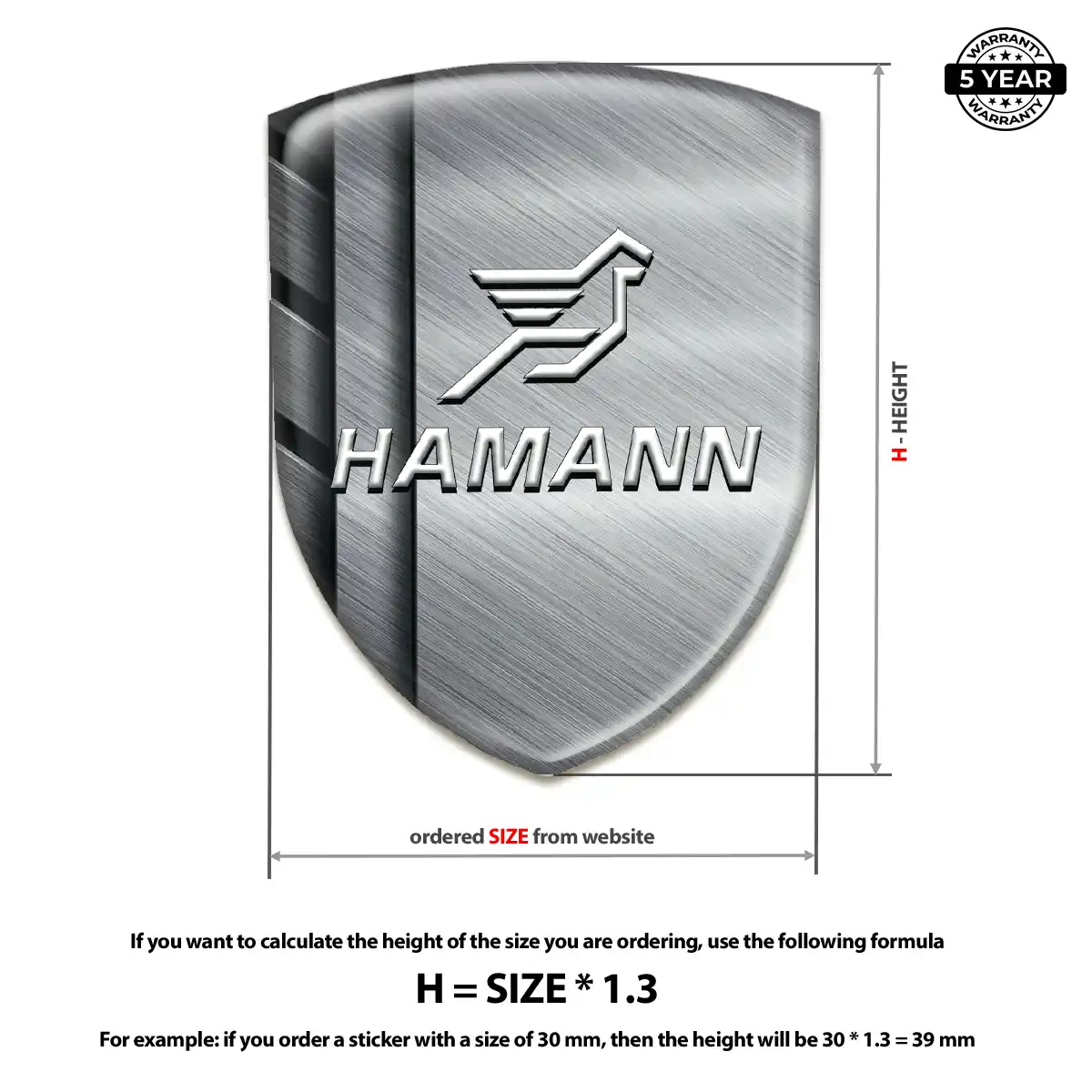 Hamman Car Badge Sticker Prestige Line