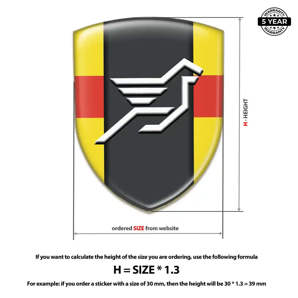 Hamman Car Badge Sticker Resin Luxe