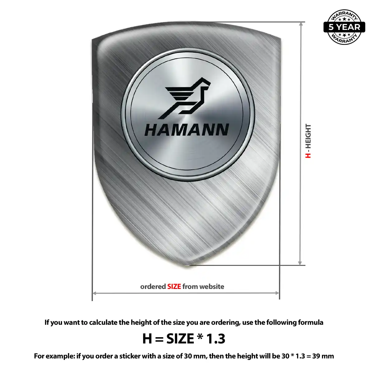 Hamman Car Badge Sticker Sleek Style
