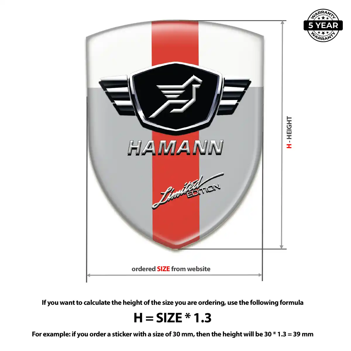 Hamman Car Emblem Decal Deluxe Edition
