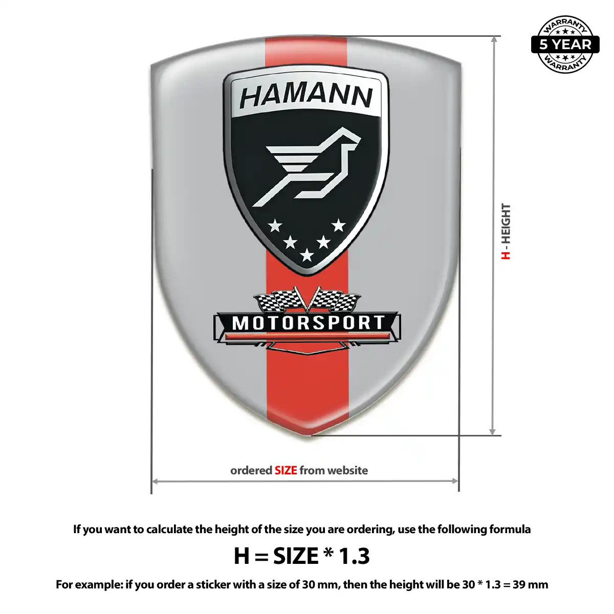 Hamman Car Emblem Decal Elite Edition