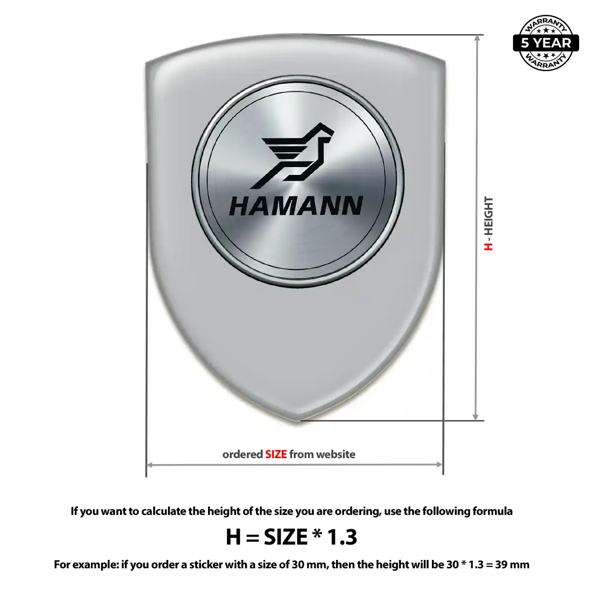 Hamman Car Emblem Decal Exterior Luxe
