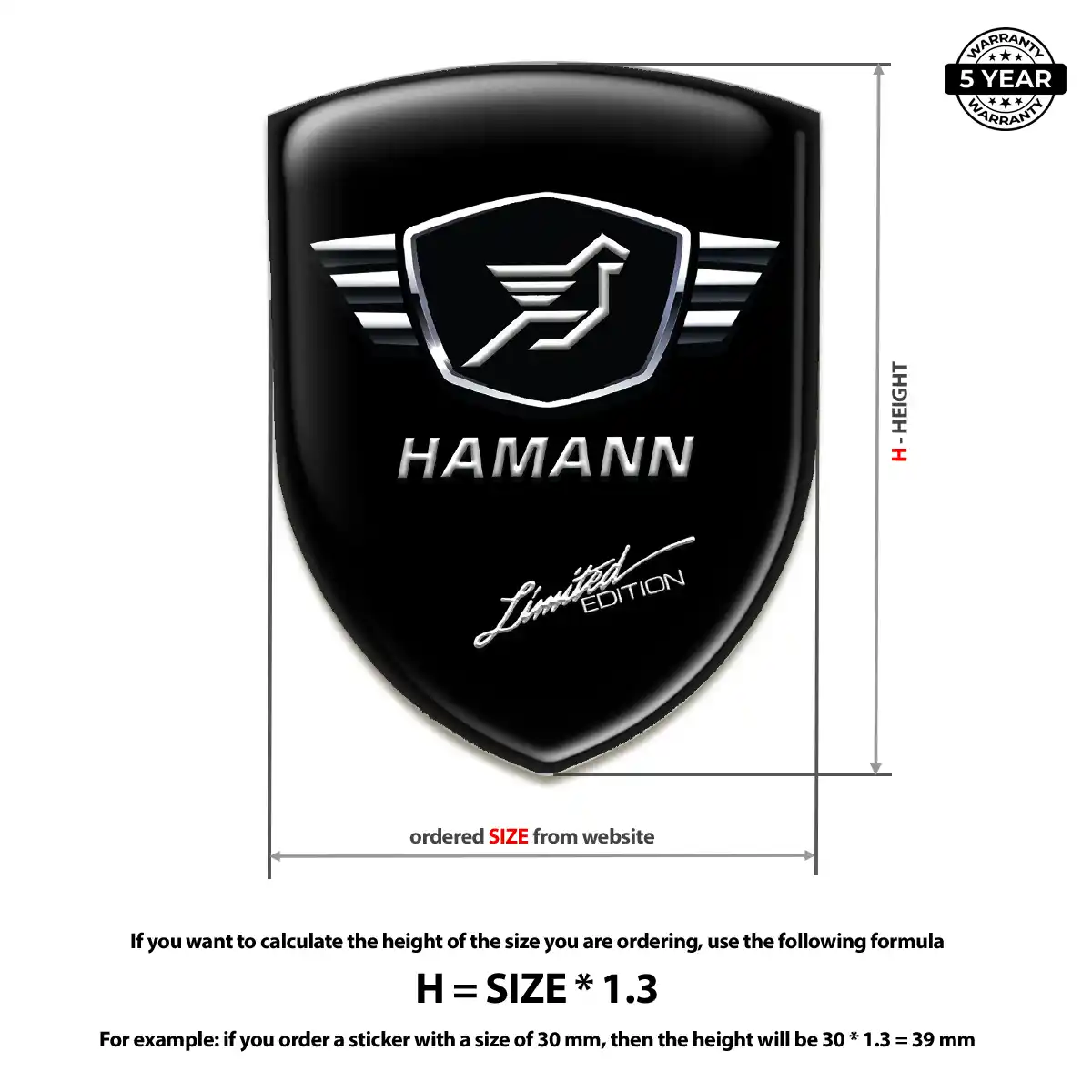 Hamman Car Emblem Decal Interior Elegance