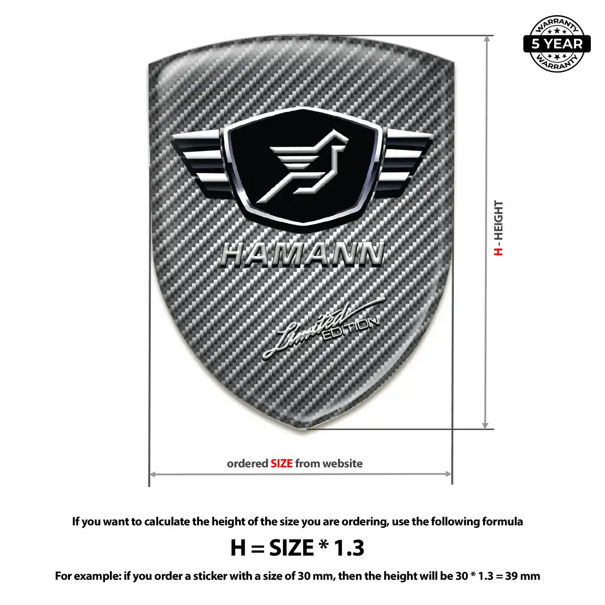 Hamman Car Emblem Decal Noble Edition