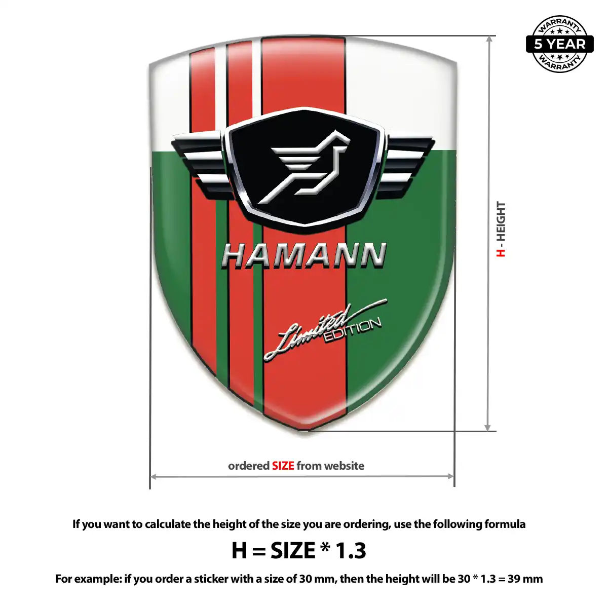 Hamman Car Emblem Decal Outer Style