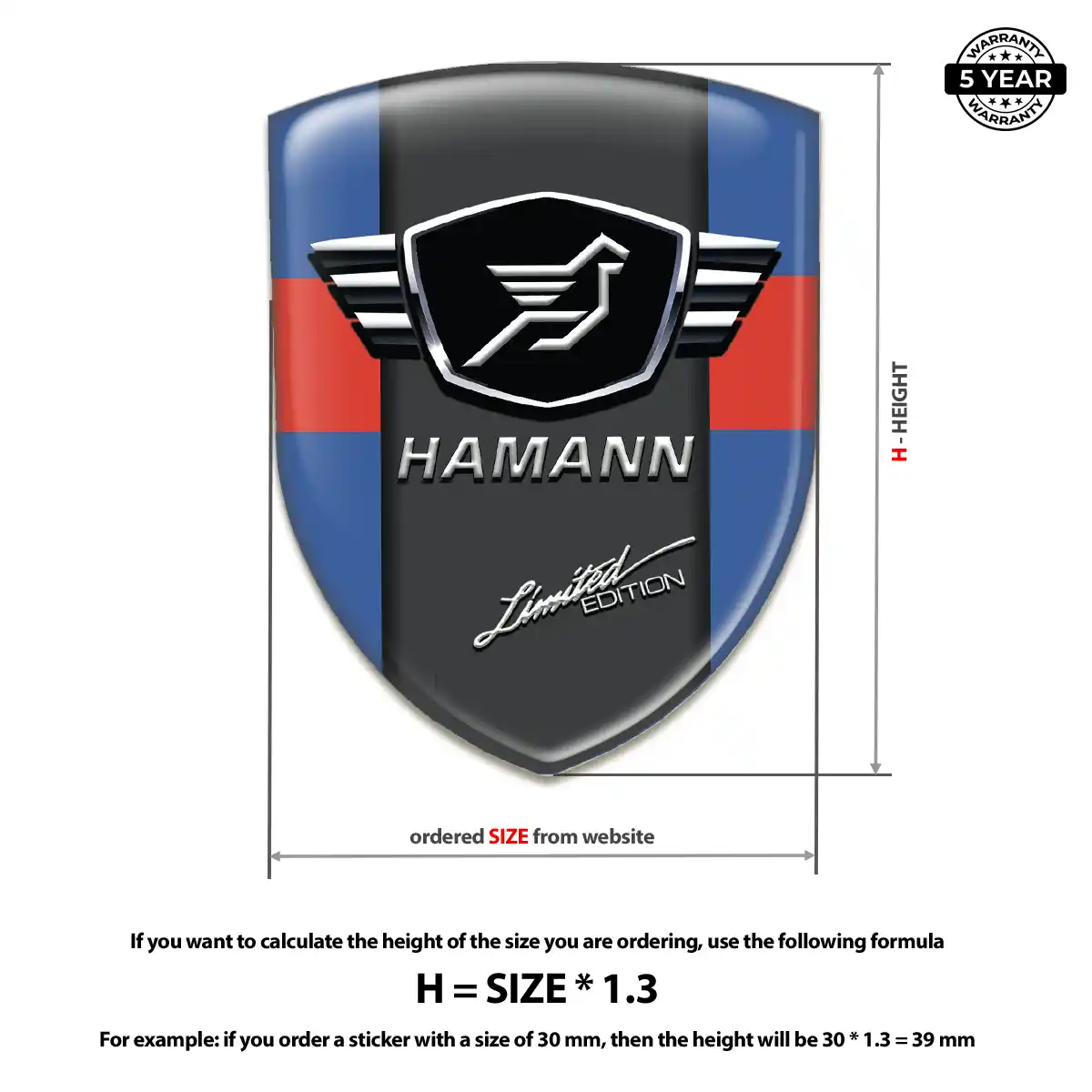 Hamman Car Emblem Decal Performance Style