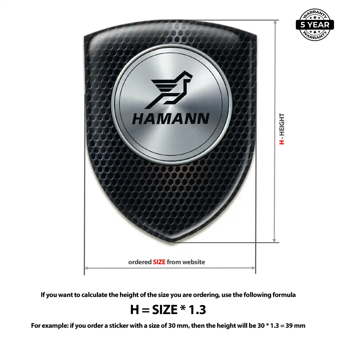 Hamman Car Emblem Decal Prestige Line
