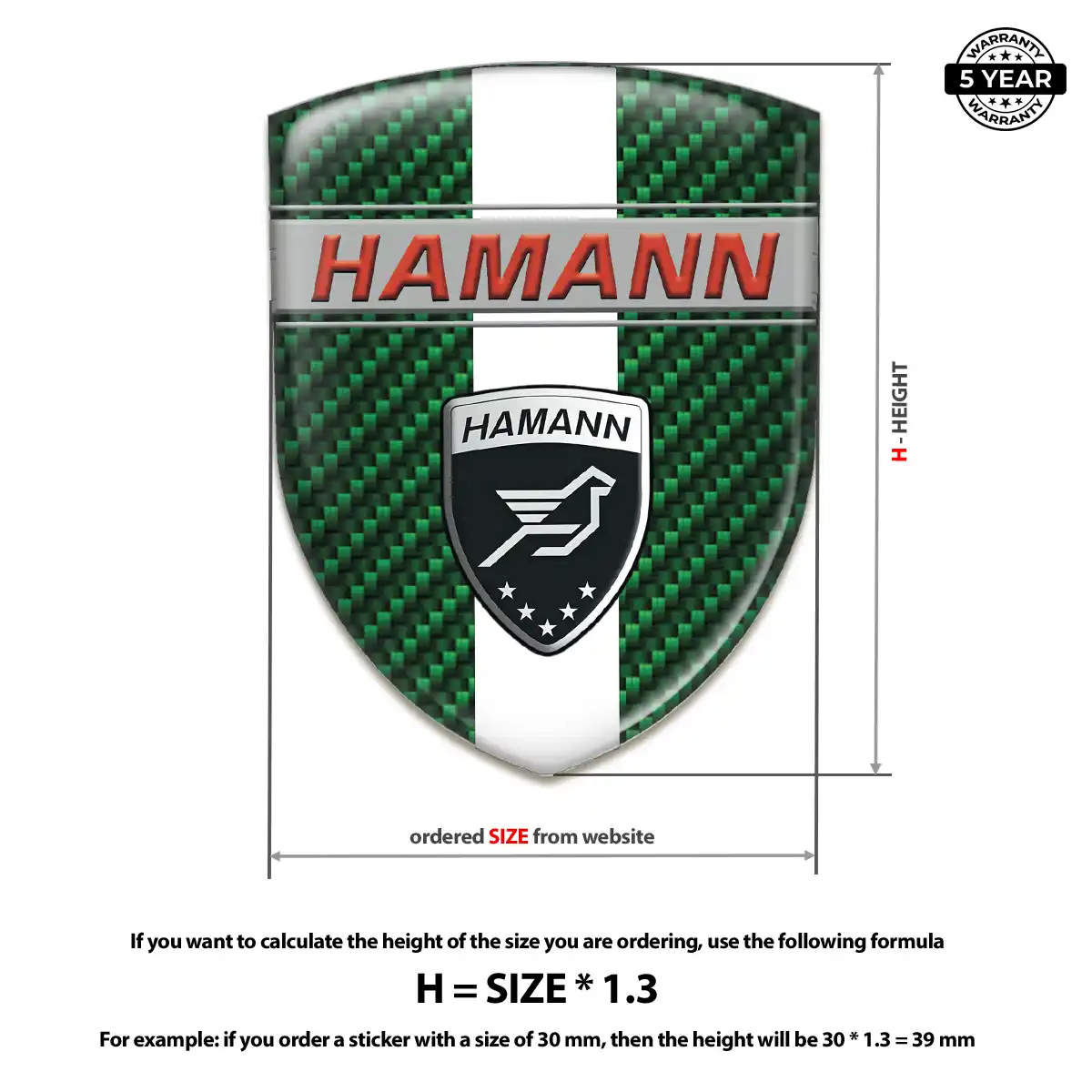 Hamman Car Emblem Decal Prime Quality