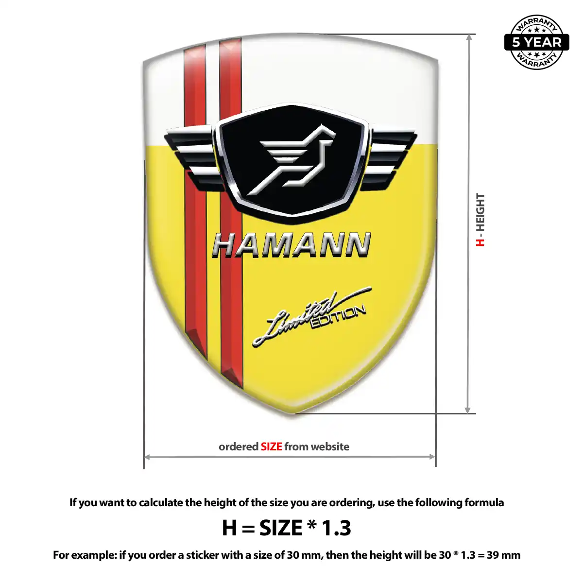 Hamman Car Emblem Decal Refined Design