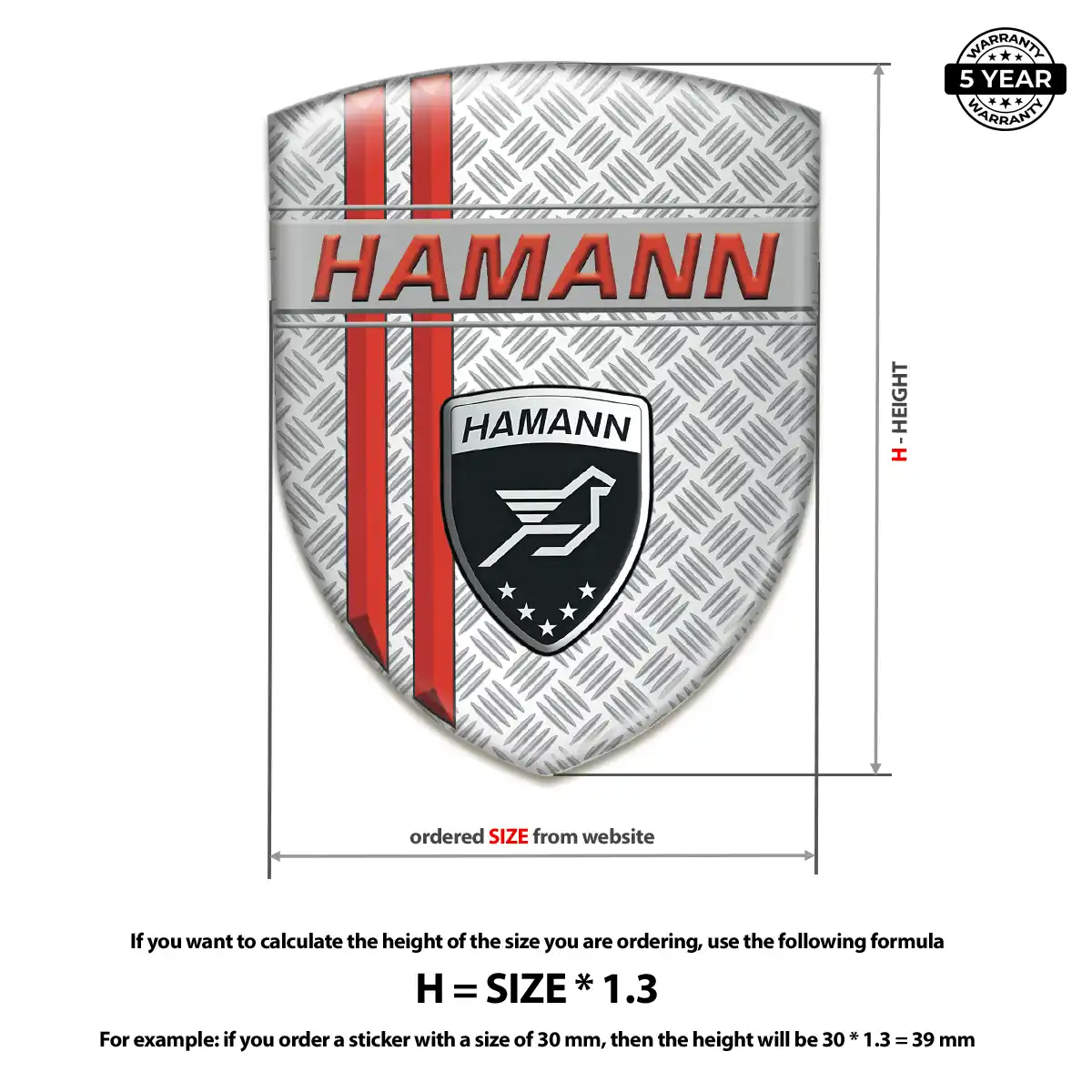 Hamman Car Emblem Decal Sleek Style