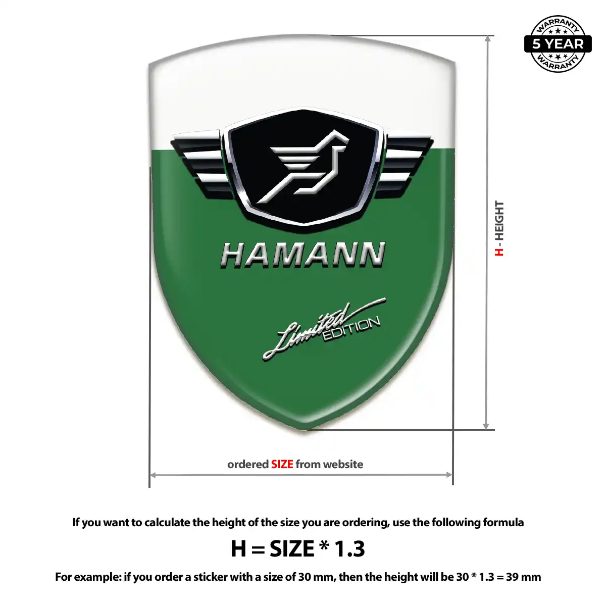 Hamman Car Emblem Decal Sport Tuning