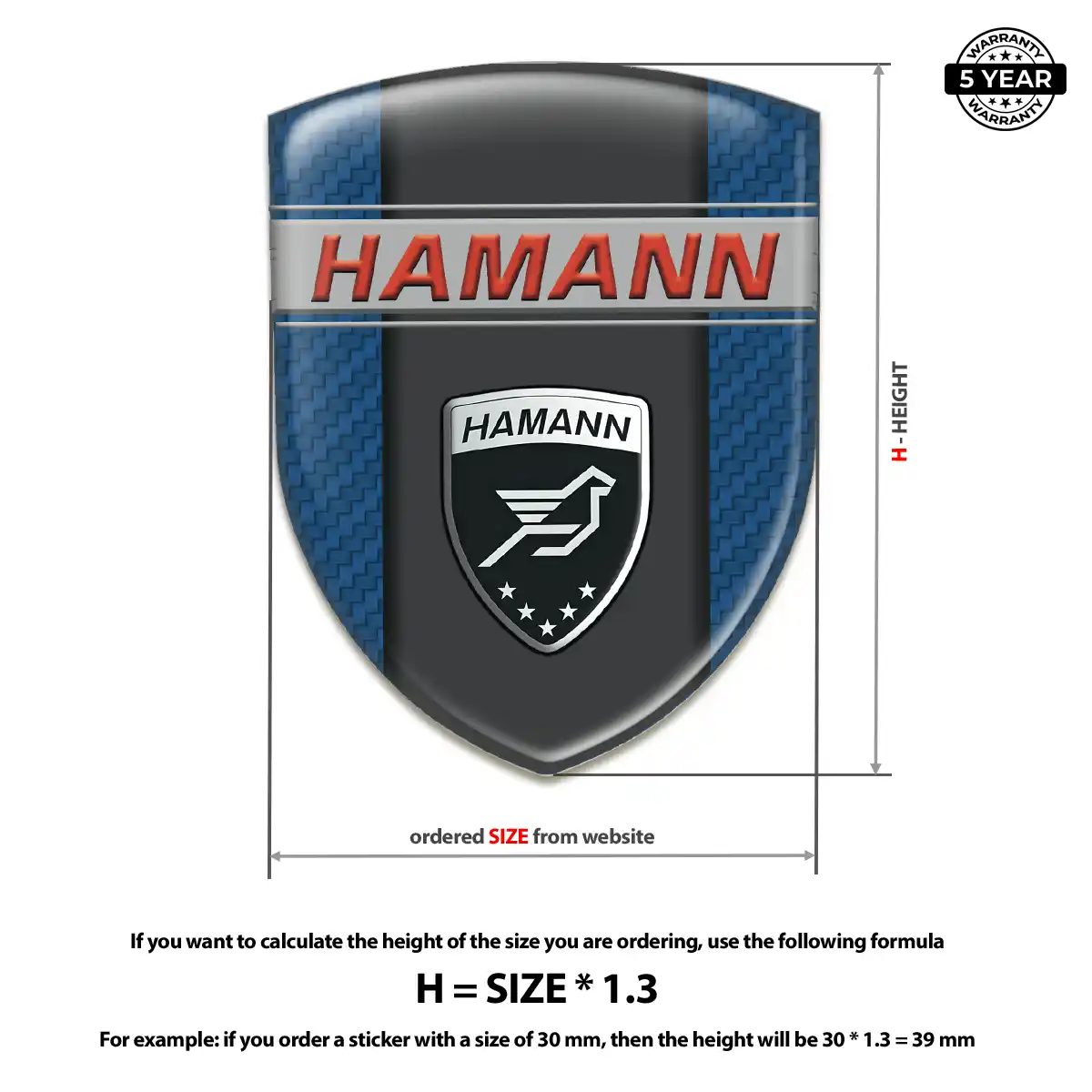 Hamman Car Emblem Overlay Opulent Line