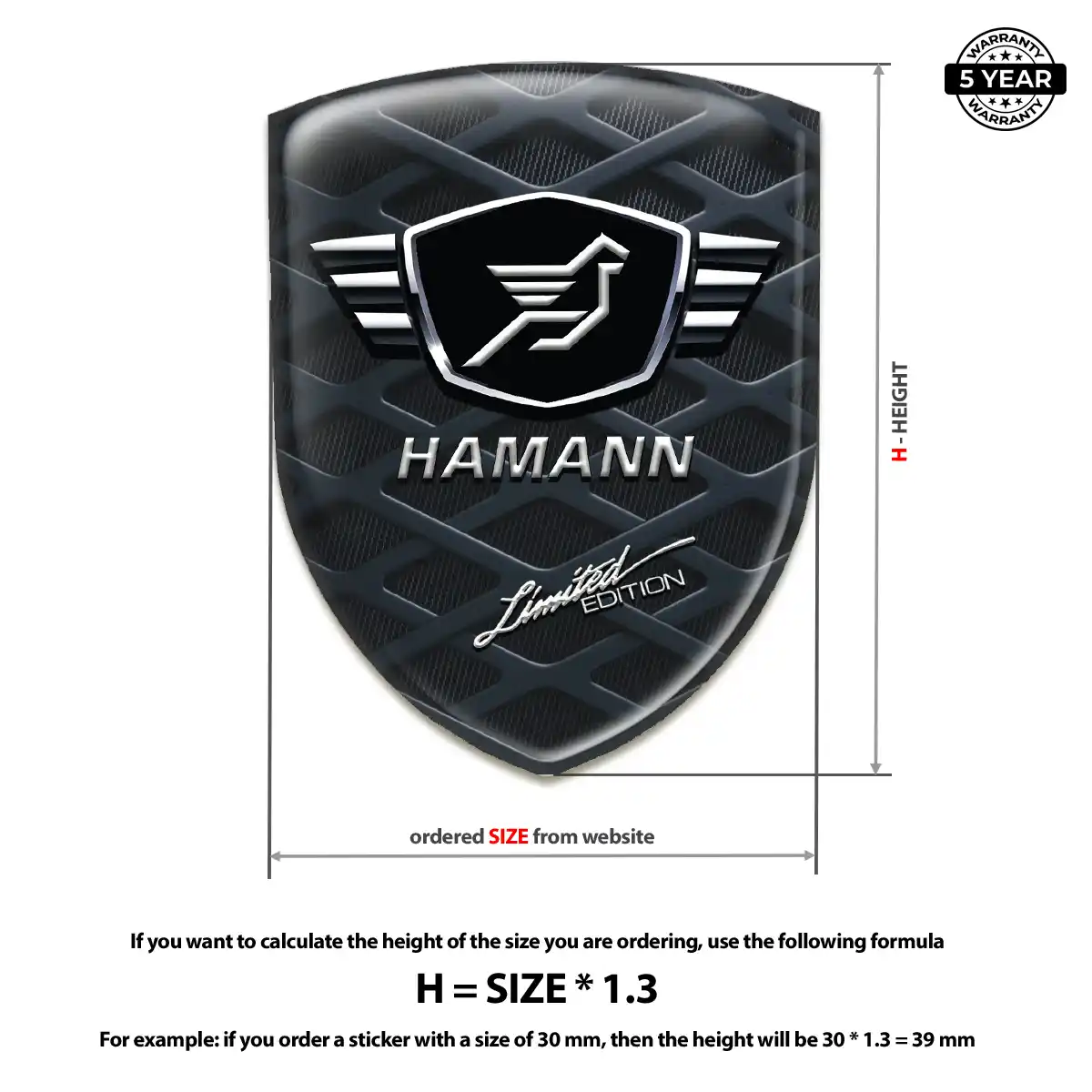 Hamman Car Emblem Overlay Performance Style